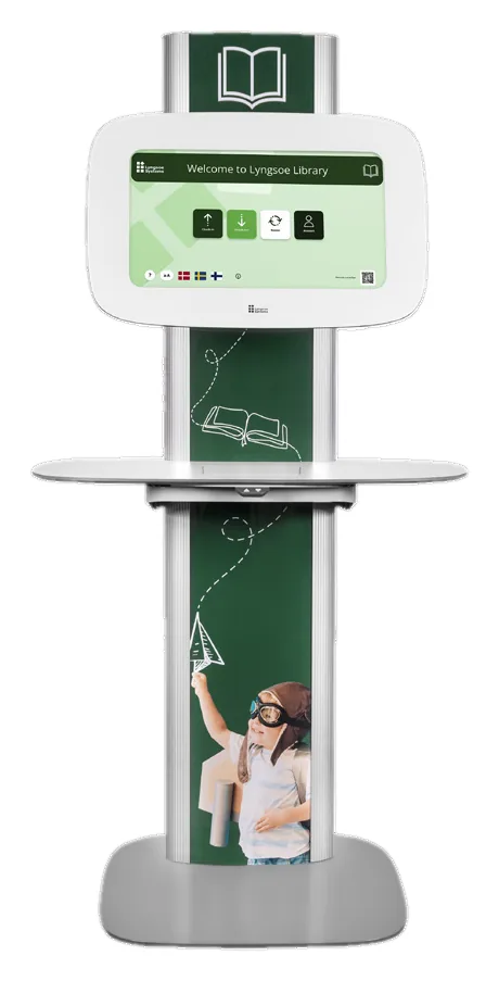 Borne de prêt LibDeco F20 sur pied, réglable en hauteur